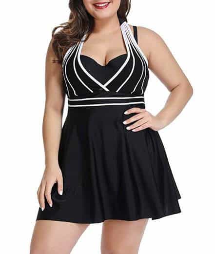 a-line swimdress plus size