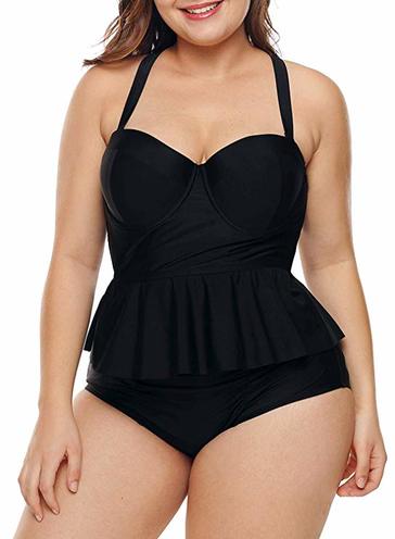 peplum tankini for any plus size body