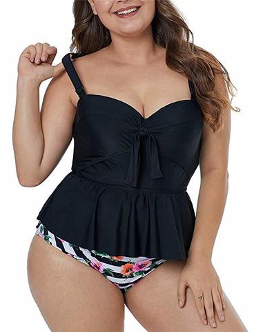 peplum tankini for apple body